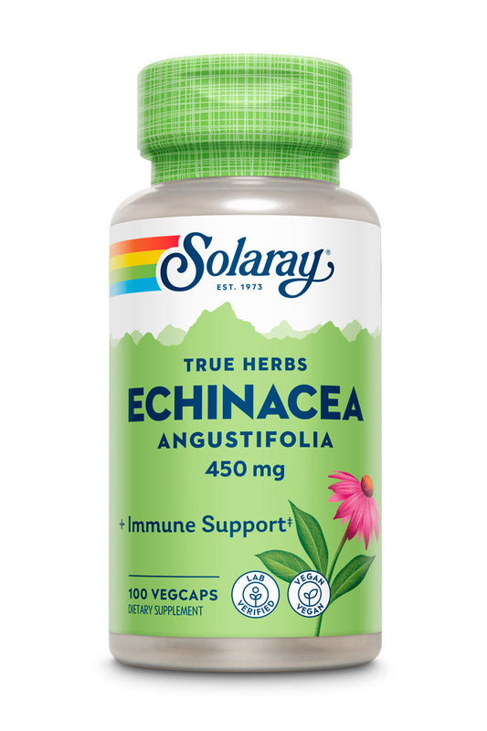 Solaray Echinacea Angustifolia Root 450 mg | Healthy Immune & Respiratory Function Support | Lab Verified | 100 VegCaps