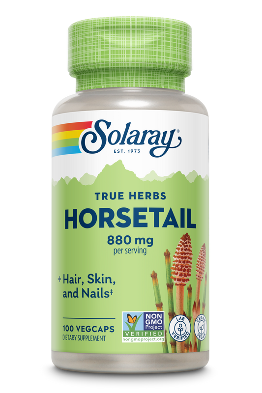 Solaray Horsetail 880 mg | Silica Supplement for Healthy Hair, Skin, Nails & Joint Support | 50 Servings | 100 VegCaps