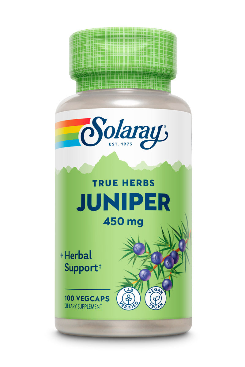 Solaray Juniper Berry 450 mg | Healthy Digestion, Cleansing & Water Balance Support | Antioxidant Activity | 100 VegCaps