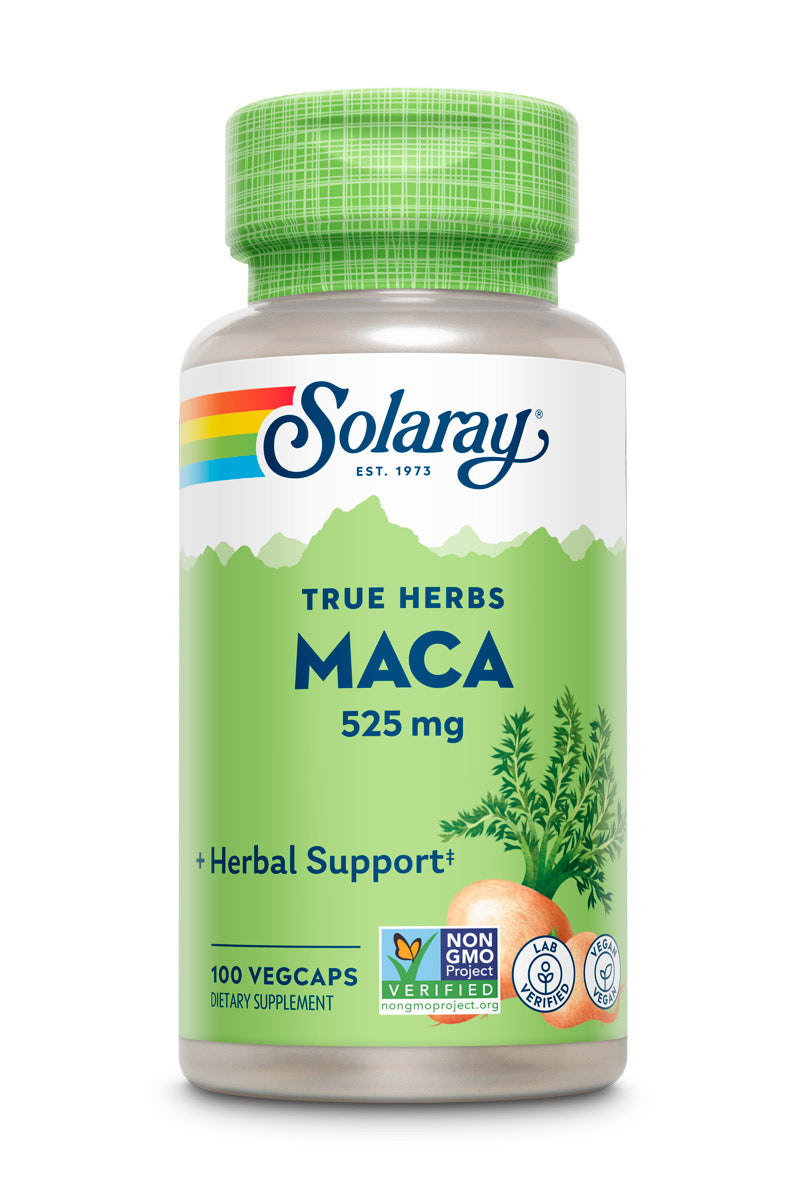 Solaray Maca Root 525 mg | Healthy Balance, Energy, Vitality & Libido Support | Non-GMO, Vegan | 100 VegCaps