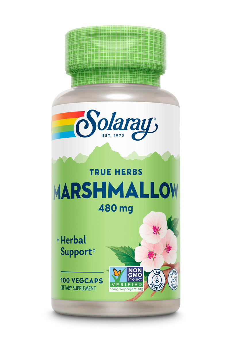 Solaray Marshmallow Root 480 mg Healthy Respiratory Function & Digestion Support Non-GMO & Vegan 100 VegCaps