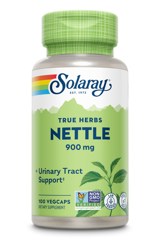 Solaray Nettle Leaf 900 mg, Vegan Supplement for Urinary Health and Kidney Support, Prostate Health and Respiratory Wellness, Non-GMO, 60 Day Money Back Guarantee 50 servings, 100 VegCaps