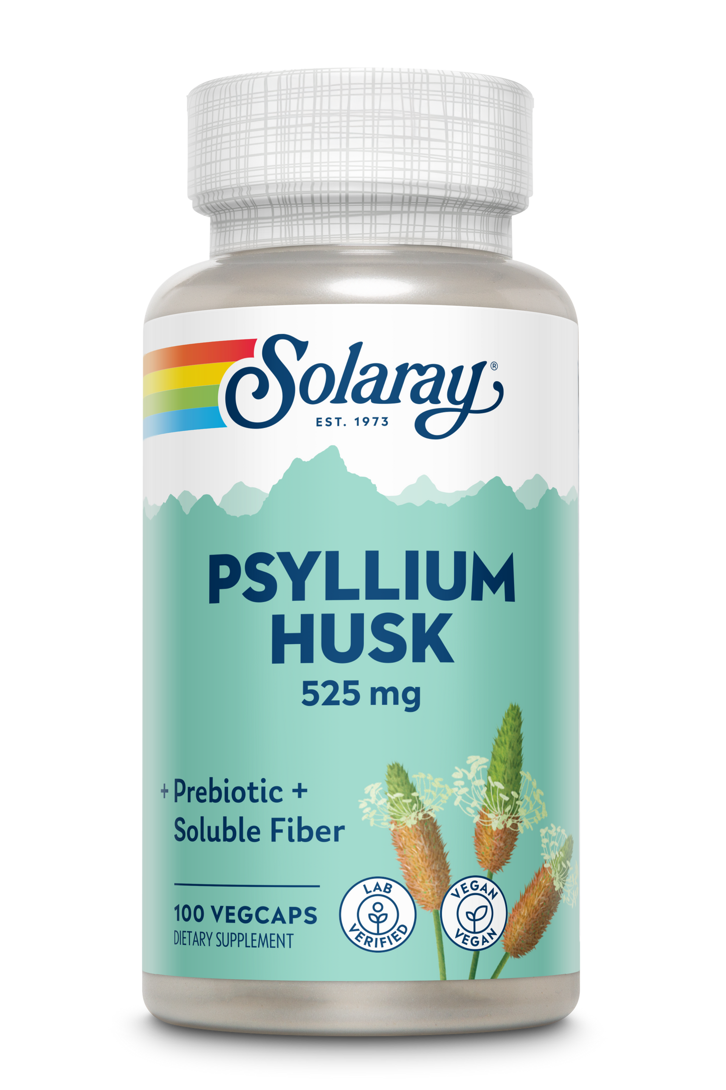 Solaray Psyllium Husk, Veg Cap (Btl-Plastic) 525mg | 100ct