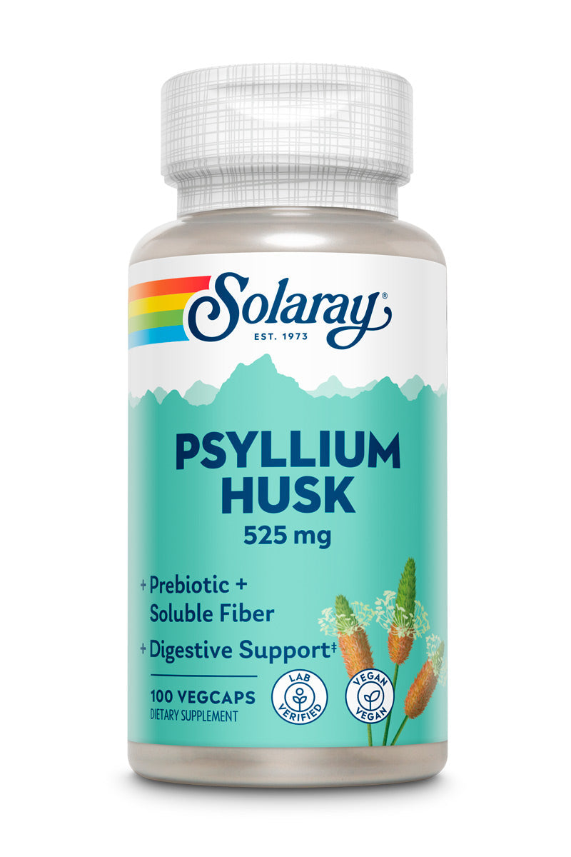 Solaray Psyllium Husk, Veg Cap (Btl-Plastic) 525mg | 100ct