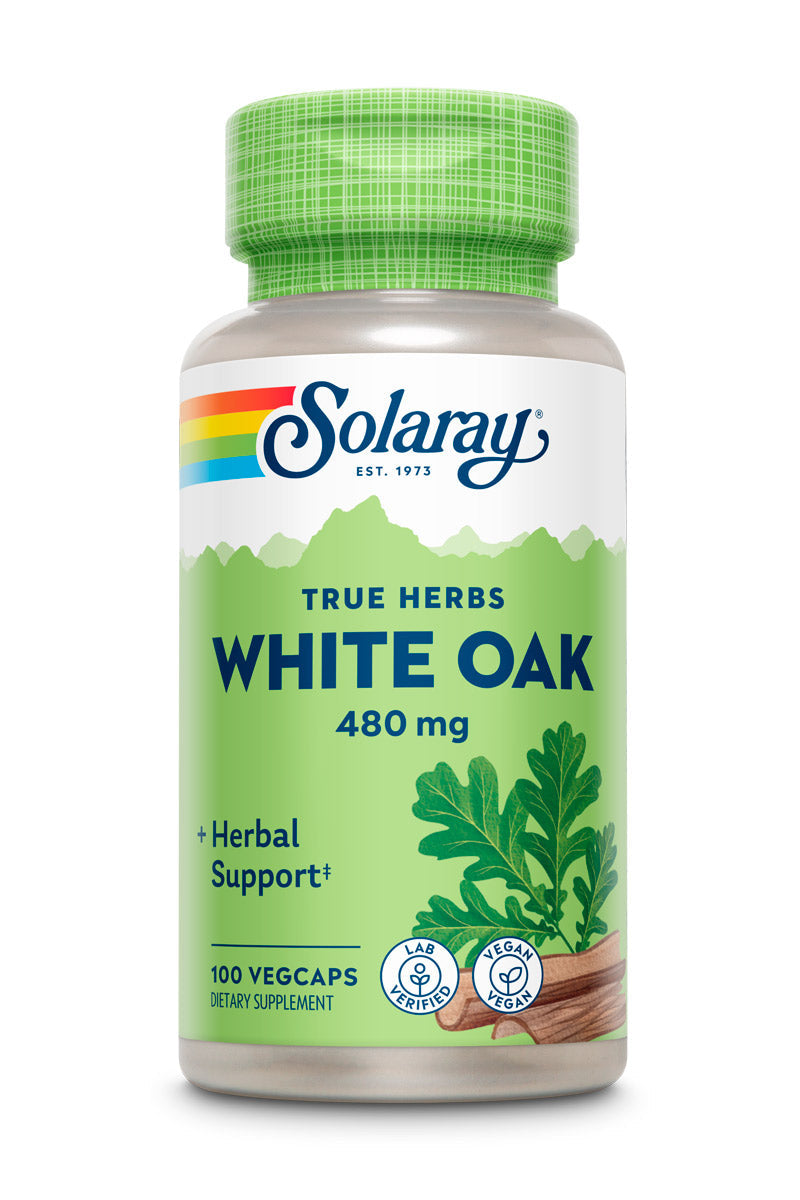 Solaray White Oak Bark, Veg Cap (Btl-Plastic) 480mg 100ct