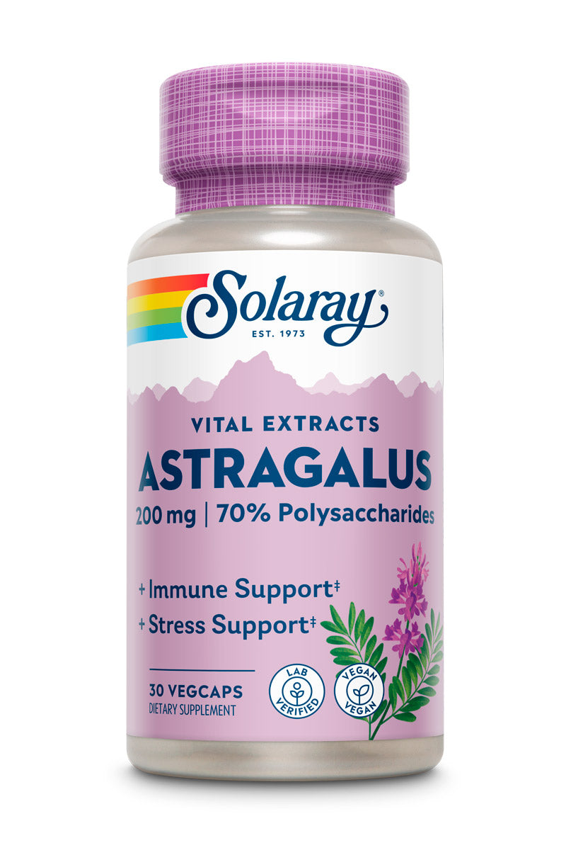 Solaray Astragalus Root Extract 200 mg | Adaptogenic & Healthy Immune Function & Stress Support | Non-GMO | 30 VegCaps