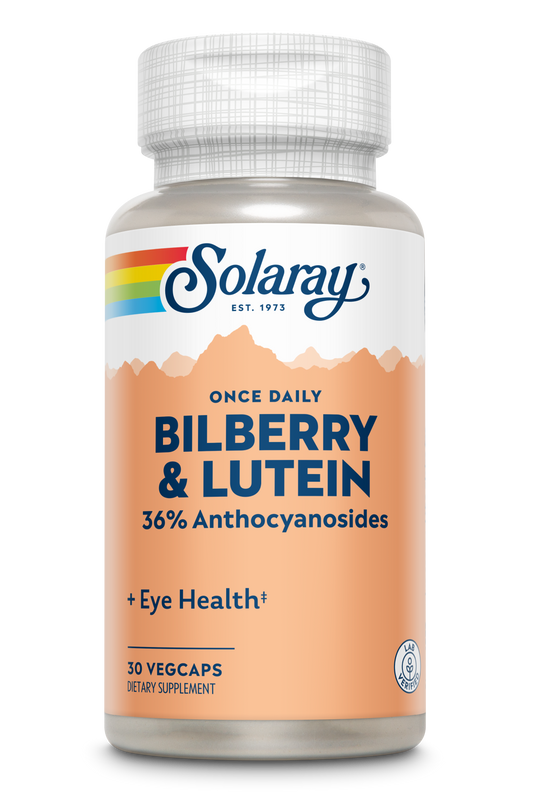 Solaray One Daily Bilberry and Lutein Supplement, 160 mg 30 Count