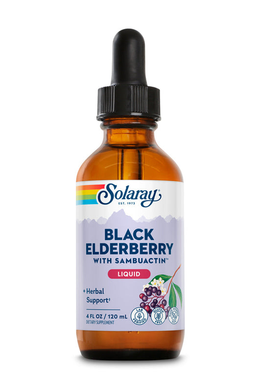 Solaray Black Elderberry Extract, Liquid (Btl-Plastic) | 4oz