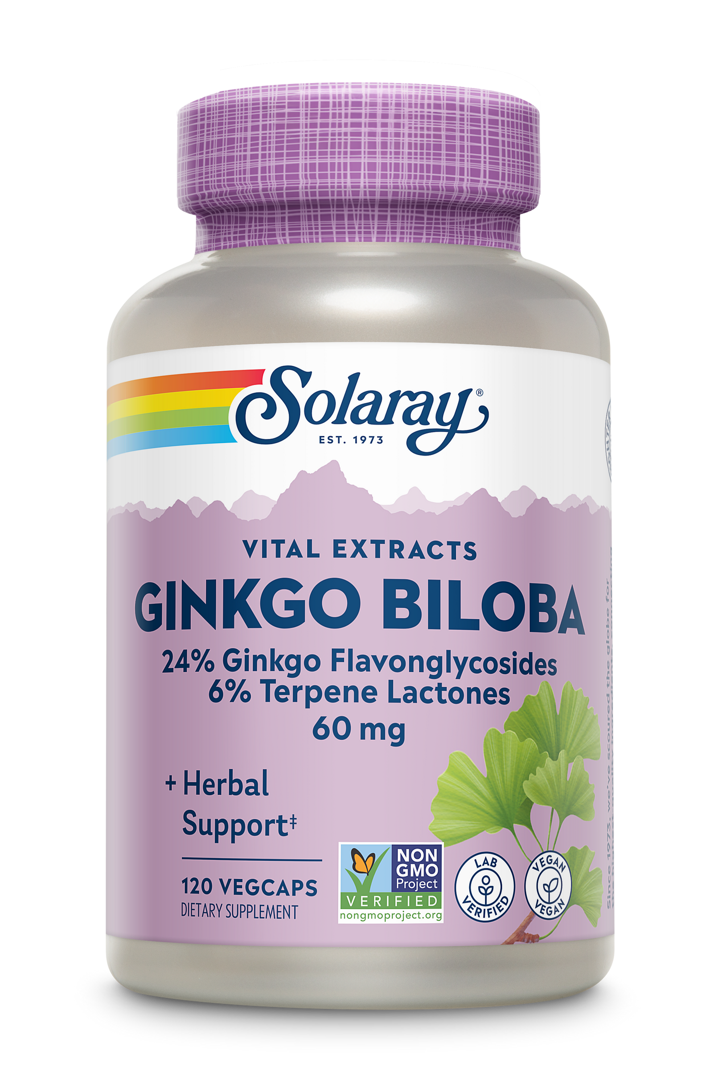 Ginkgo Biloba Leaf Extract 60mg 120 ct