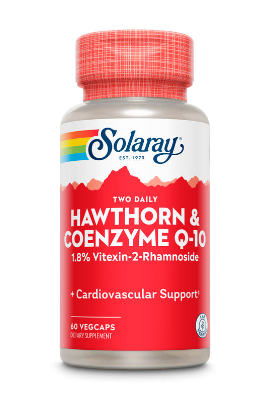 Solaray Guaranteed Potency Hawthorn & CoQ10, Veg Cap (Btl-Plastic) 600mg | 60ct