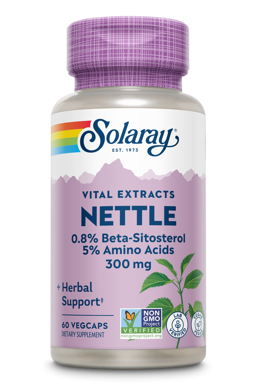 Solaray Nettle Root Extract 300mg Healthy Male Urinary & Prostate Support Guaranteed Potency Amino Acids & Beta-Sitosterol Non-GMO 60 VegCaps