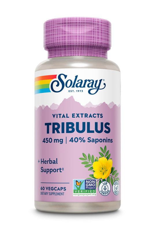 Solaray Guaranteed Potency Tribulus Fruit Extract, Veg Cap (Btl-Plastic) 450mg | 60ct