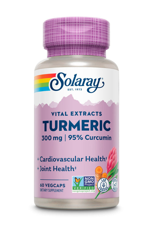 Solaray Turmeric Root Extract 300mg Joint & Heart Health Support Guaranteed Potency Extract (60 CT)