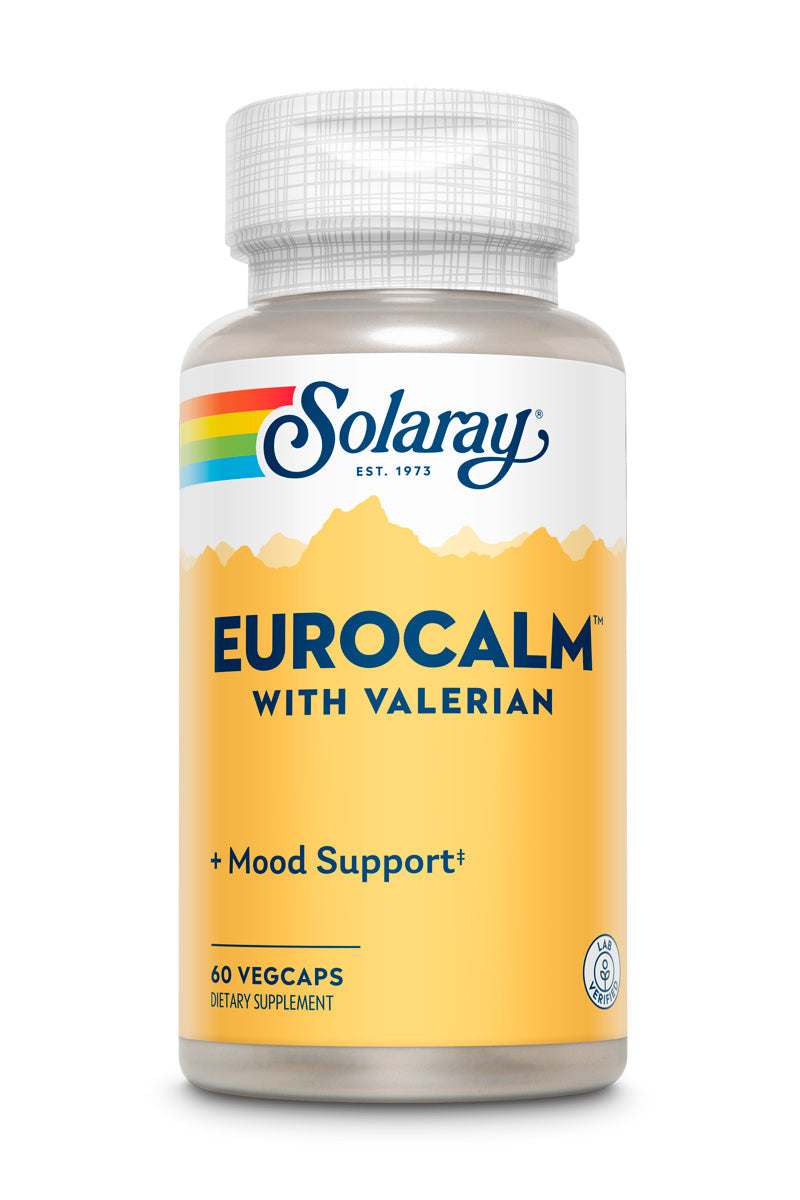 Solaray EuroCalm - 60 Vegetarian Capsules - Valerian Root 200 mg