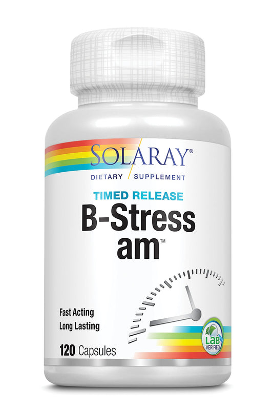 Solaray B Stress AM Two Stage Timed Release Supplement | 120 Count