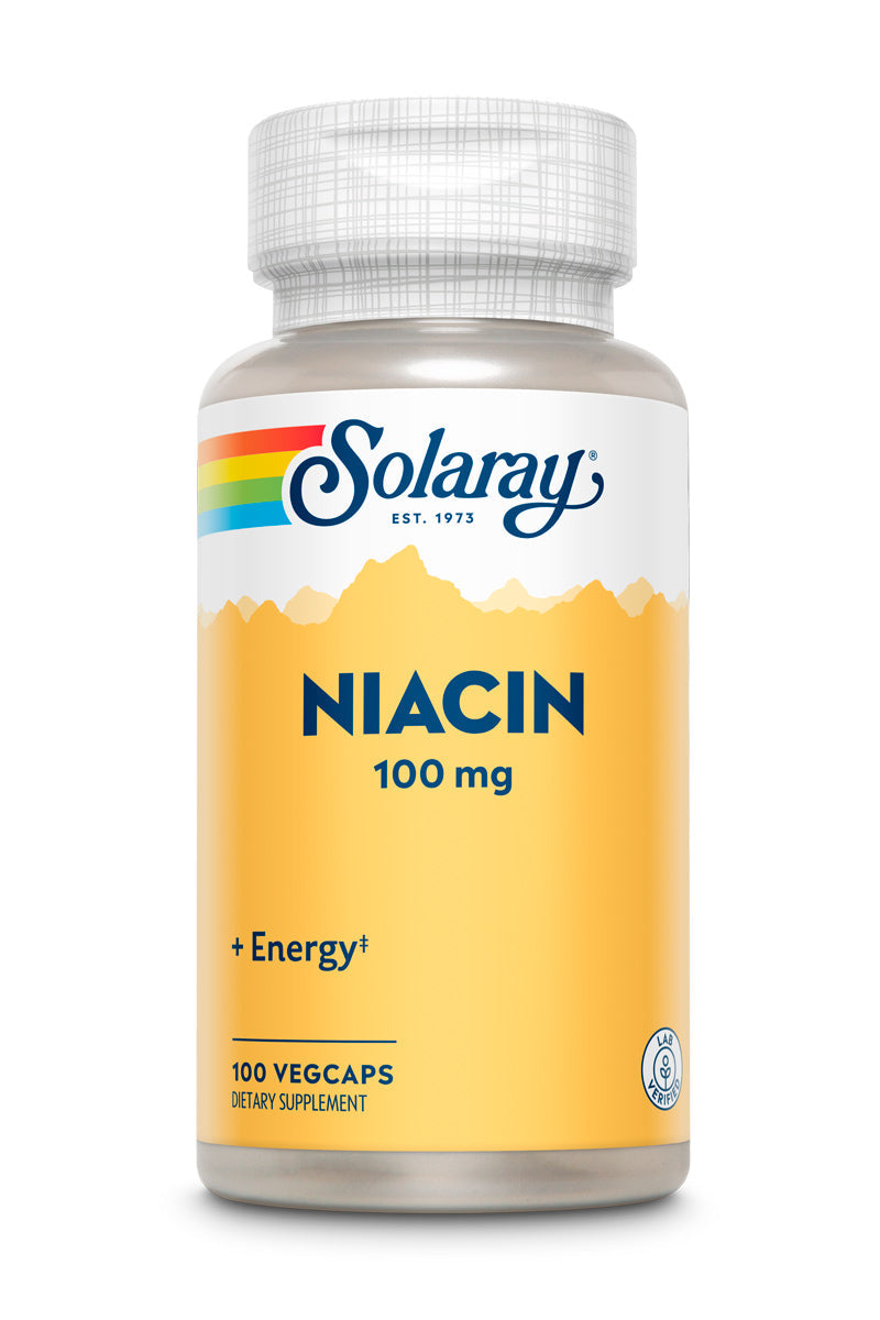 Solaray Niacin 100 mg, Vitamin B3 | Skin Health, Nervous System & Circulation Support | 100ct