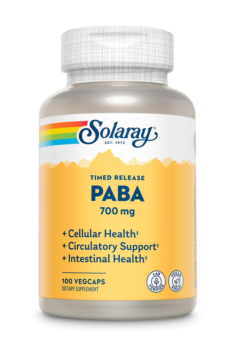 Solaray Paba TSTR Vitamin Capsules, 700 mg | 100 Count