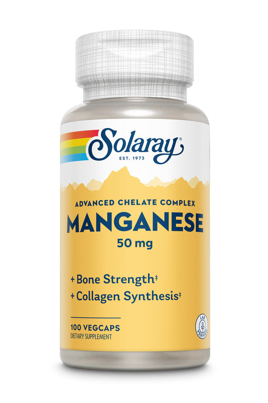 Solaray Manganese Supplement, 50 mg | 100 Count