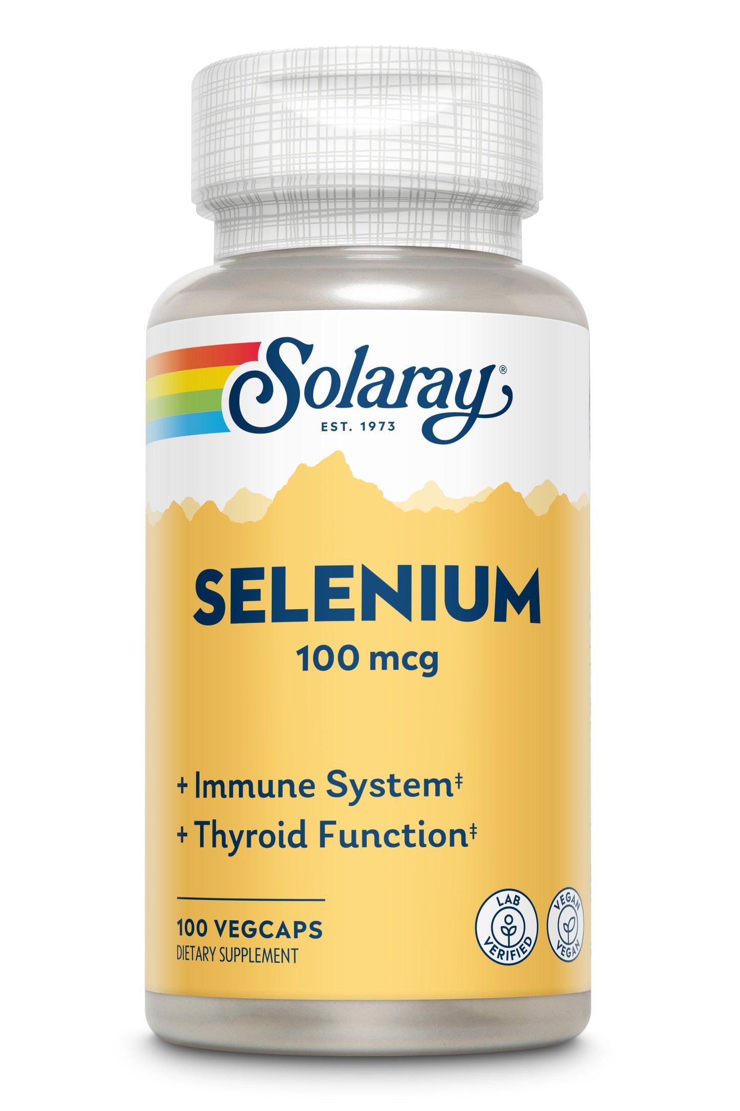 Solaray Selenium Organically Bound, Veg Cap (Btl-Plastic) 100mcg | 100ct