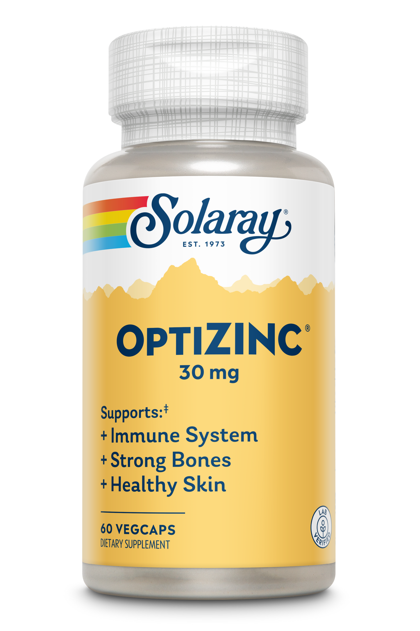 Solaray OptiZinc 30mg Immune Support Supplement, Chelated Zinc Capsules, Endocrine Systems and Cellular Health Support, with Methionine, Vitamin B6 and NO Copper, 60-Day Guarantee, 60 Serv, 60 VegCaps