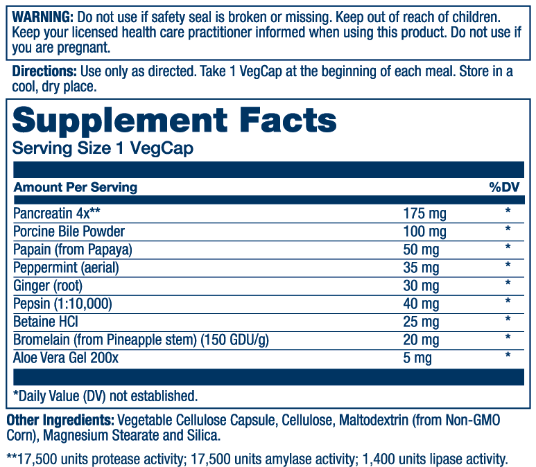 Solaray Super Digestaway Digestive Enzymes - Pancreatin, Papain, Ginger, Pepsin, Betaine HCl, Aloe Vera, and More - Digestion & Nutrient Absorption Support - Lab Verified