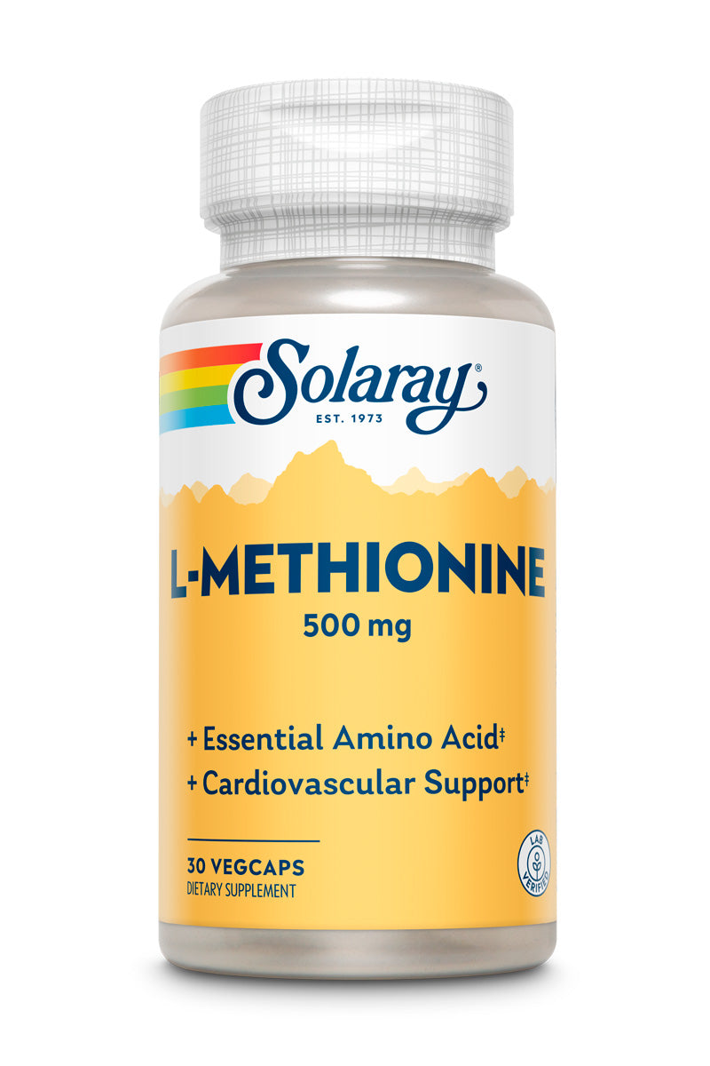 Solaray L-Methionine Supplement, 500 mg | 30 Count