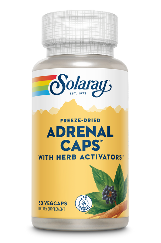 Solaray Adrenal Caps Freeze Dried, Veg Cap (Btl-Plastic) 170mg 60ct