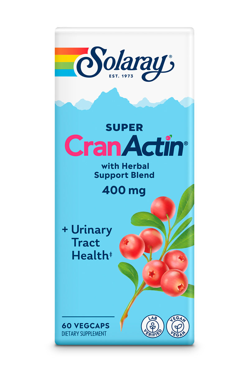 Solaray Super CranActin Cranberry Extract 400mg Healthy Urinary Tract Support With Added Vitamins (076280084337)