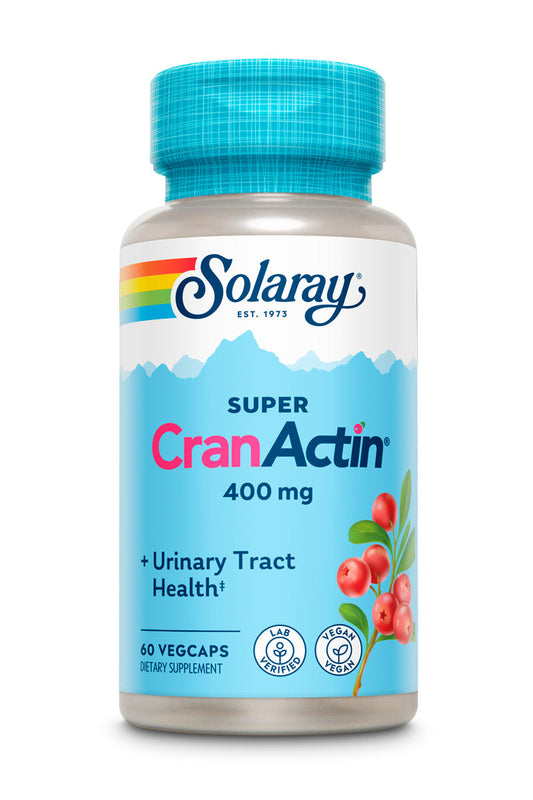 Solaray Super CranActin Cranberry Extract 400mg Healthy Urinary Tract Support With Added Vitamins (076280084337)