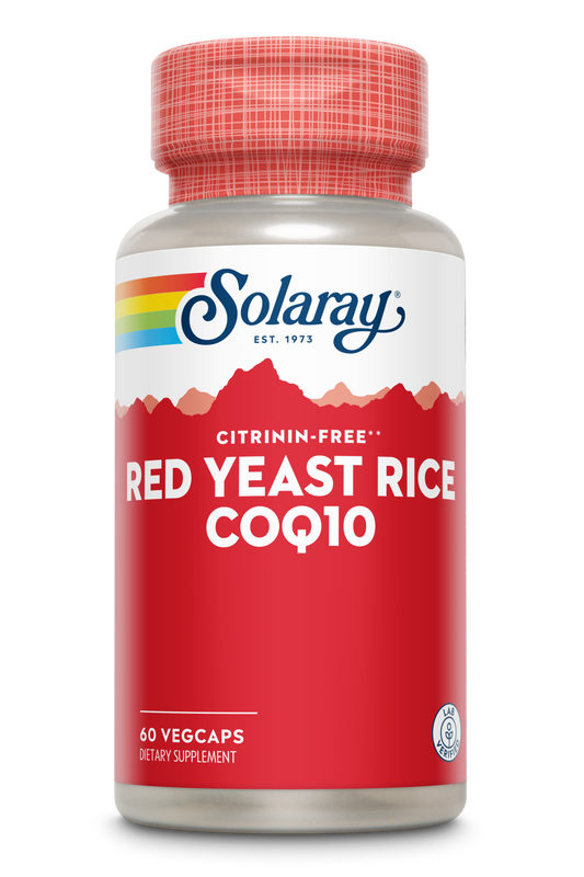 Solaray Red Yeast Rice Plus CoQ-10 | with Niacin for Added heart Health Support | Non-Irradiated & No Citrinin (90 CT)