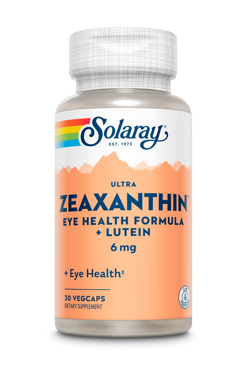 Solaray Ultra Zeaxanthin 6 mg | Eye Health & Macular Support Formula with Lutein, Bilberry & Blueberry | 30ct