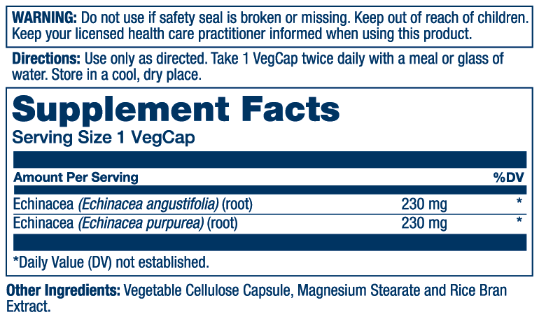 Solaray Echinacea Purpurea & Angustifolia Root 460 mg | Healthy Immune & Respiratory Function Support | 180 VegCaps