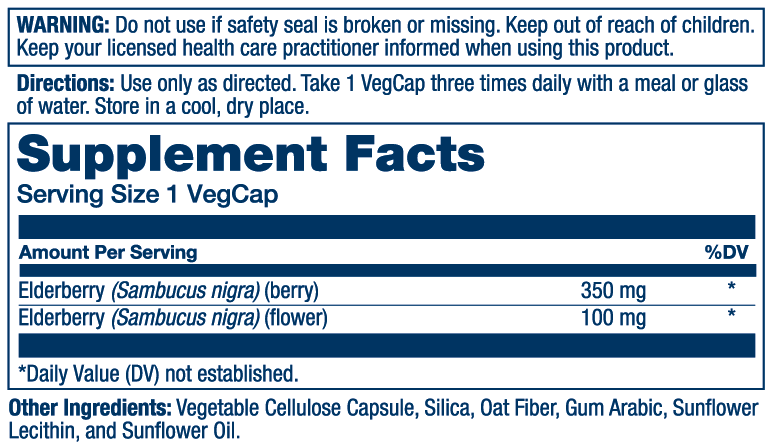 Elderberry Berry & Flower 450mg