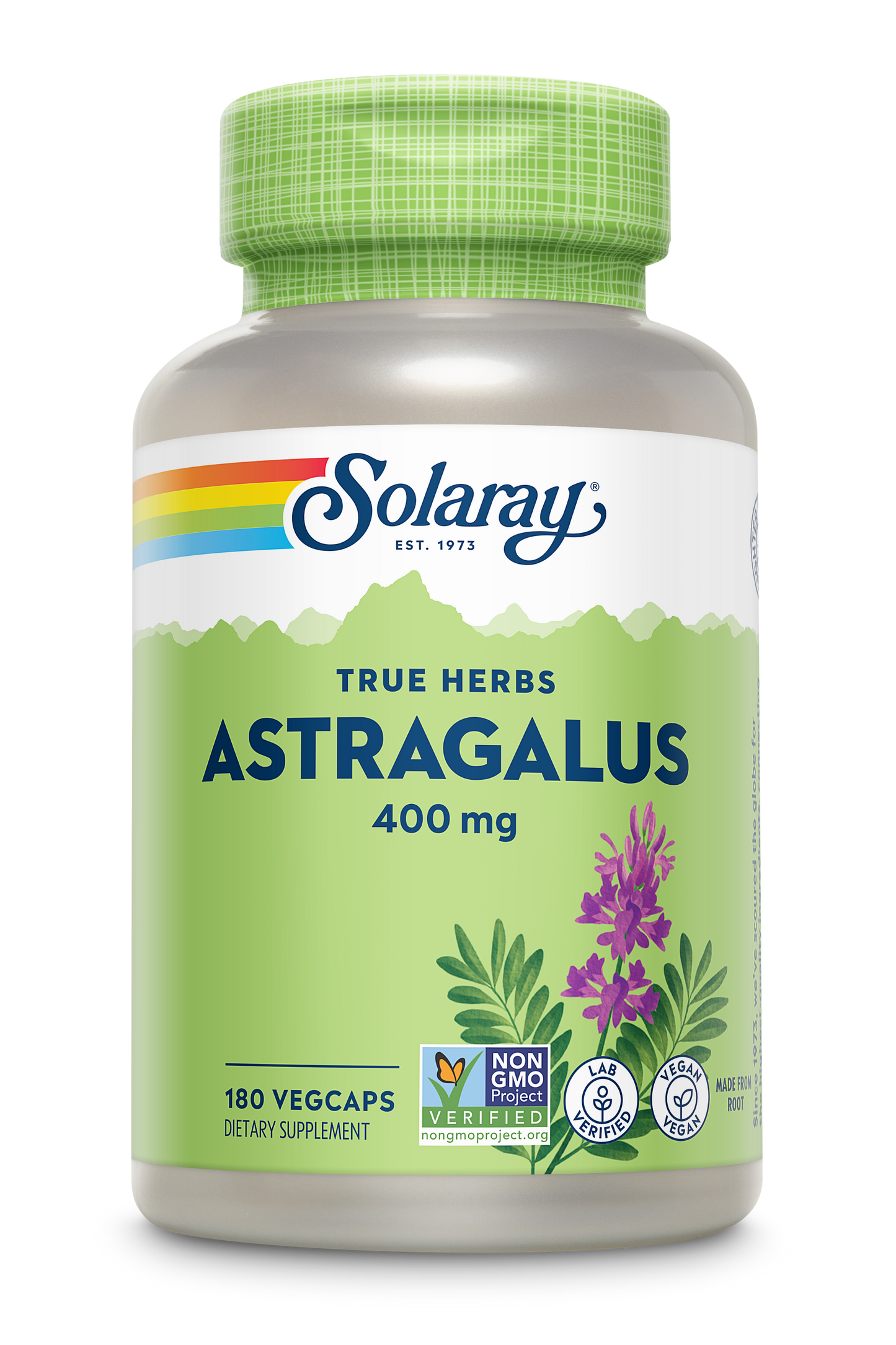 Solaray Astragalus Root 400mg | Healthy Immune Function & Stress Support | Adaptogen Herb | Non-GMO, Vegan & Lab Verified | 180 VegCaps