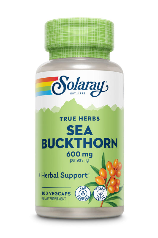 Solaray Sea Buckthorn Berry, Veg Cap (Btl-Plastic) 600mg | 100ct