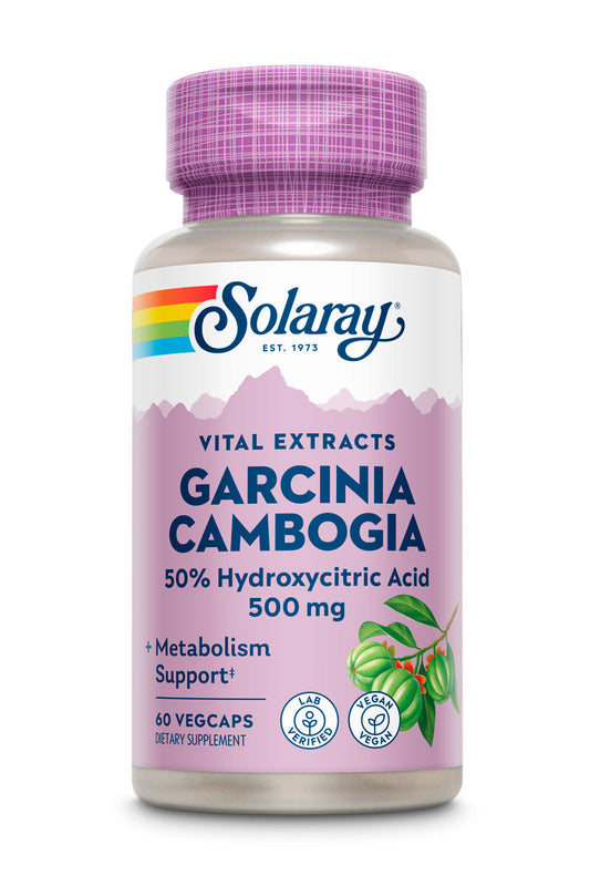 Solaray Guaranteed Potency Garcinia Cambogia Fruit Extract, Veg Cap (Btl-Plastic) 500mg | 60ct