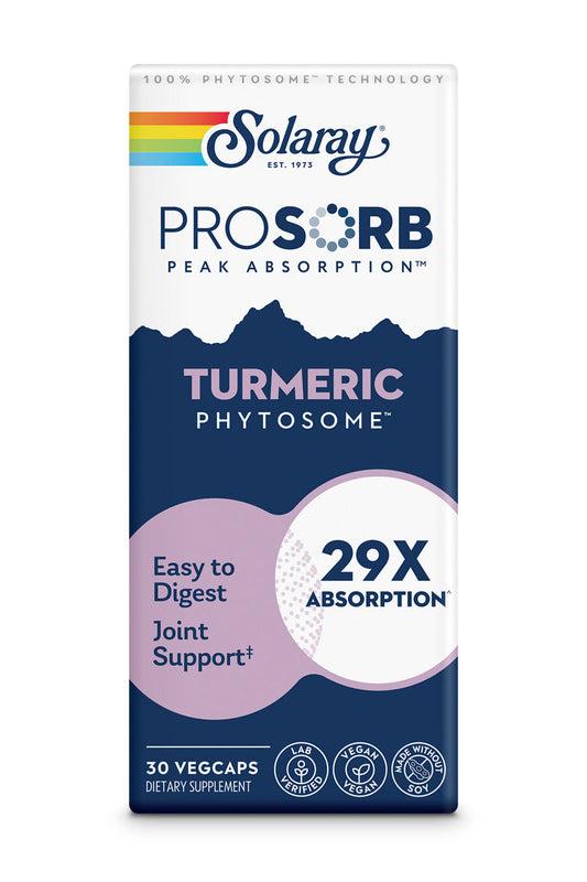 Solaray Turmeric Phytosome 500 mg - 29X Absorption Curcumin Supplements - Easy-to-Digest Turmeric Capsule for Joint Support - Vegan and Made Without Soy - 60-Day Guarantee - 30 Servings, 30 VegCaps