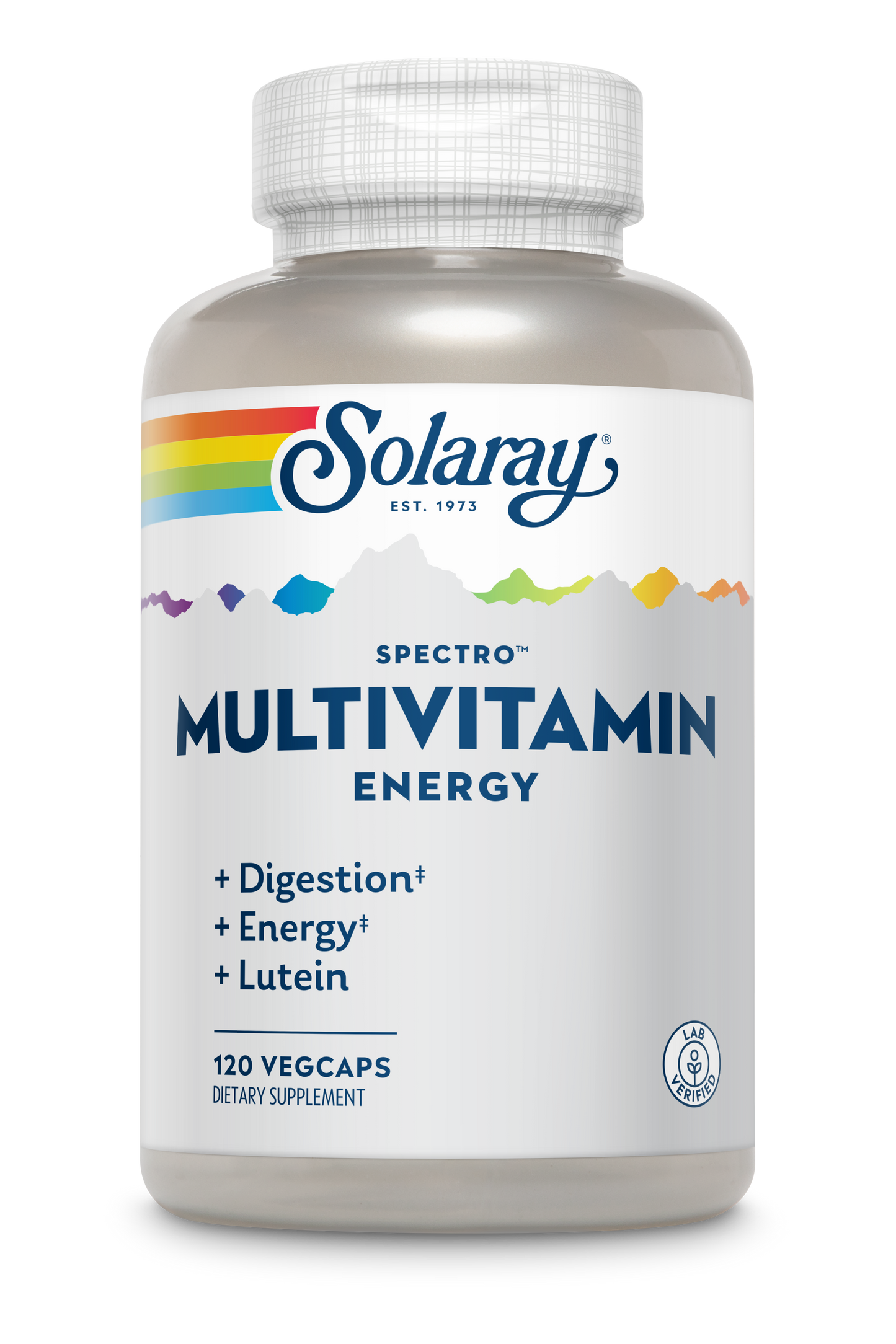 Solaray Spectro Multivitamin for Men, Men's Multivitamin for Energy and Overall Wellness with Saw Palmetto, Pumpkin Seed, Digestive Enzymes, and More, 60-Day Guarantee, 30 Servings, 120 Capsules