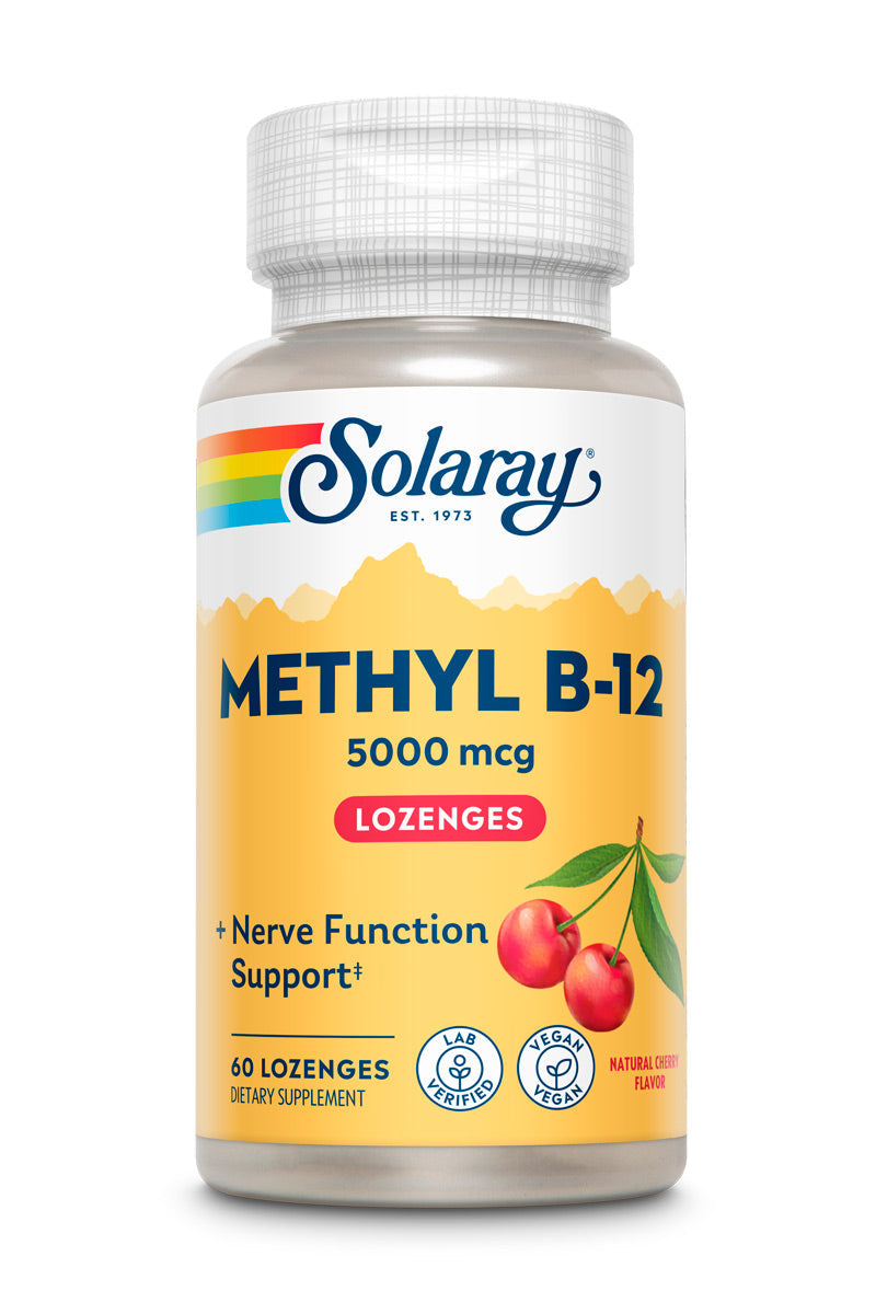 Solaray Methyl B12, Lozenge, Cherry (Btl-Plastic) 5000mcg | 60ct