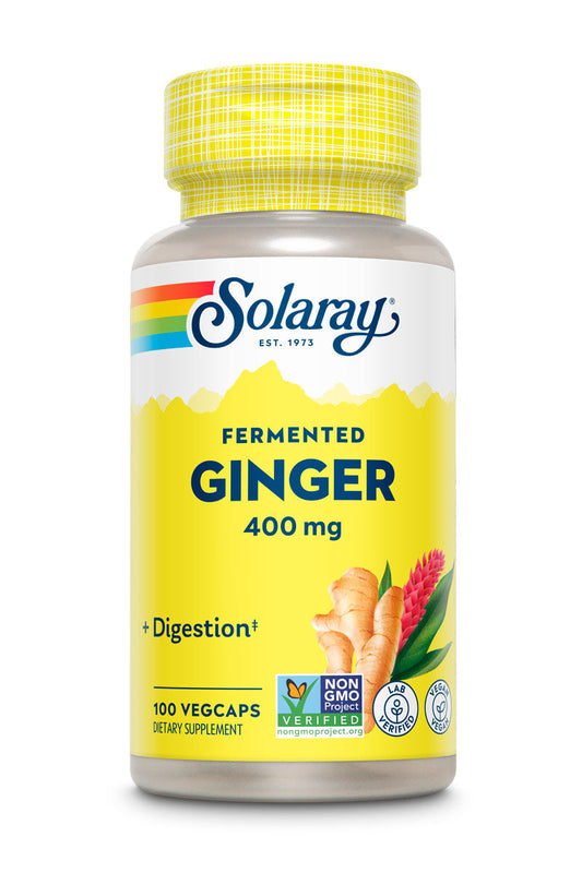 Solaray Fermented Ginger Root 400mg | 100 VegCaps