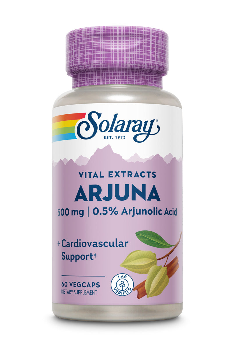 Solaray Arjuna Supplement, 500mg | 60 Count