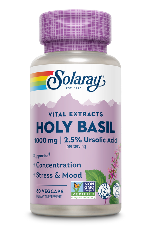 Solaray Holy Basil Capsules, 900 mg | 60 Count