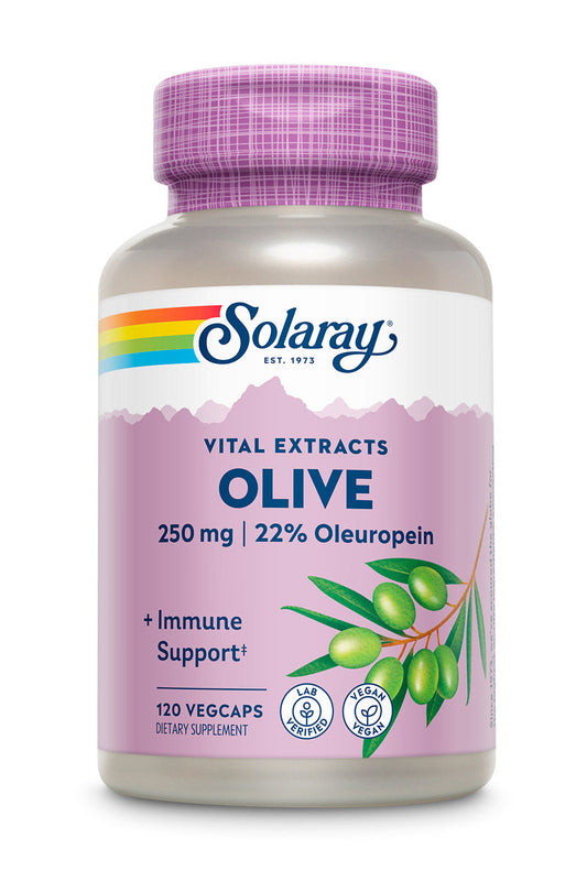 Solaray Guaranteed Potency Olive Leaf Extract, Veg Cap (Btl-Plastic) 250mg | 60ct