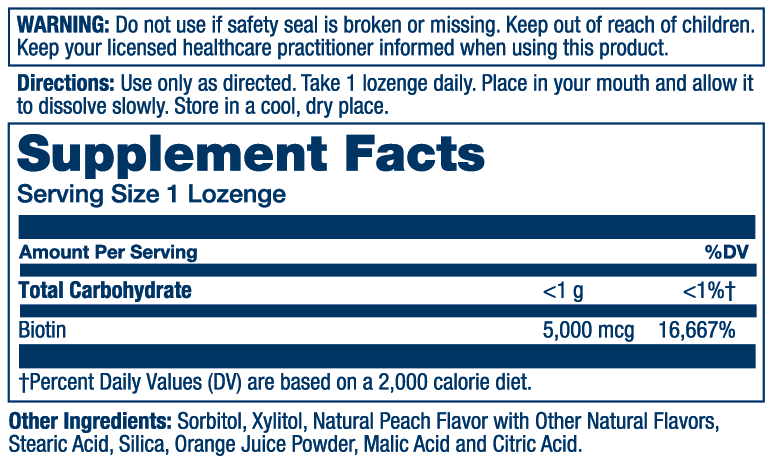 Biotin Lozenge 5000mcg