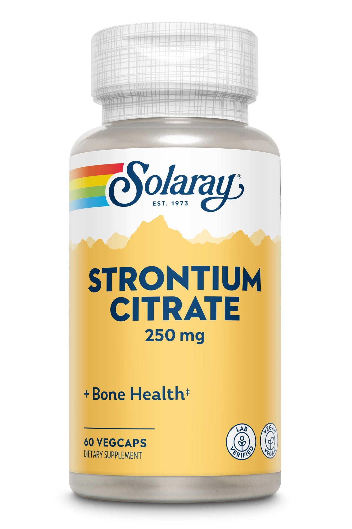 Solaray Strontium Citrate 250 mg | Healthy Bones & Teeth Support | Gentle Digestion, Enhanced Absorption | 60 VegCaps