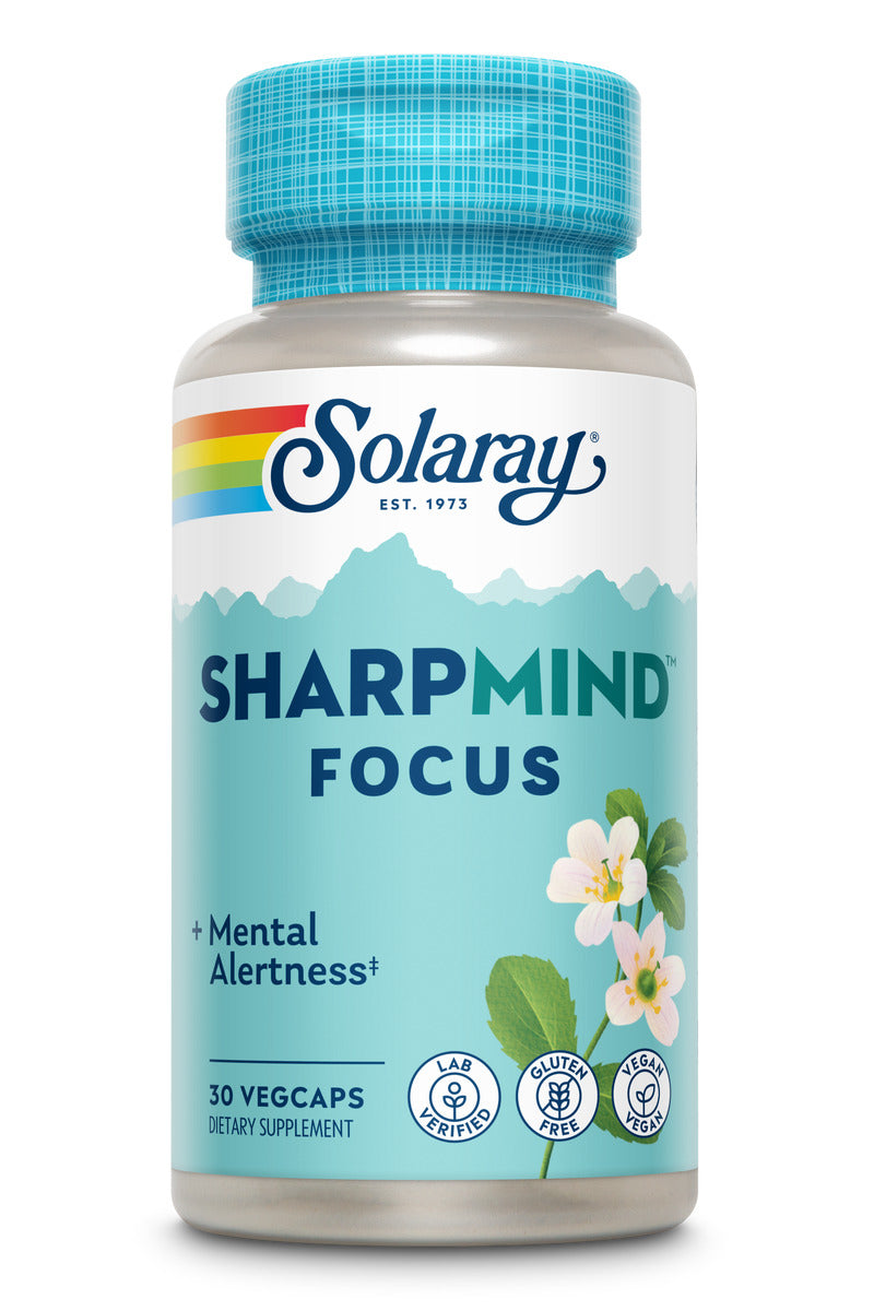 Solaray SharpMind Focus, Mental Alertness Nootropic Supplement, Each Capsule with Cognizin Citicoline, Lions Mane Mushroom, Bacopa Monnieri, Vegan, 60 Day Money Guarantee, 30 Serv 30 Vegetarian Caps