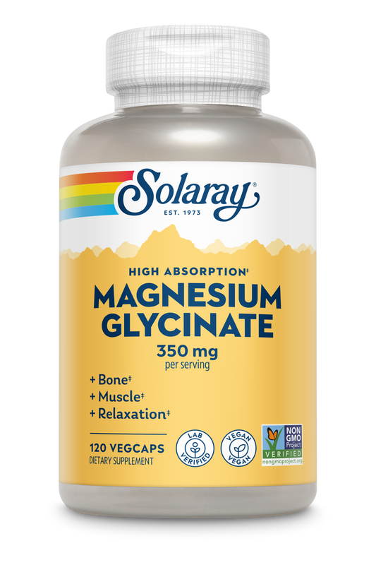 Solaray Magnesium Glycinate Capsules, Fully Chelated Magnesium Bisglycinate with BioPerine, High Absorption Magnesium Supplement, Stress, Bones, Muscle & Relaxation Support, 60 Day Guarantee, Non-GMO, 68 Servings, 275 VegCaps