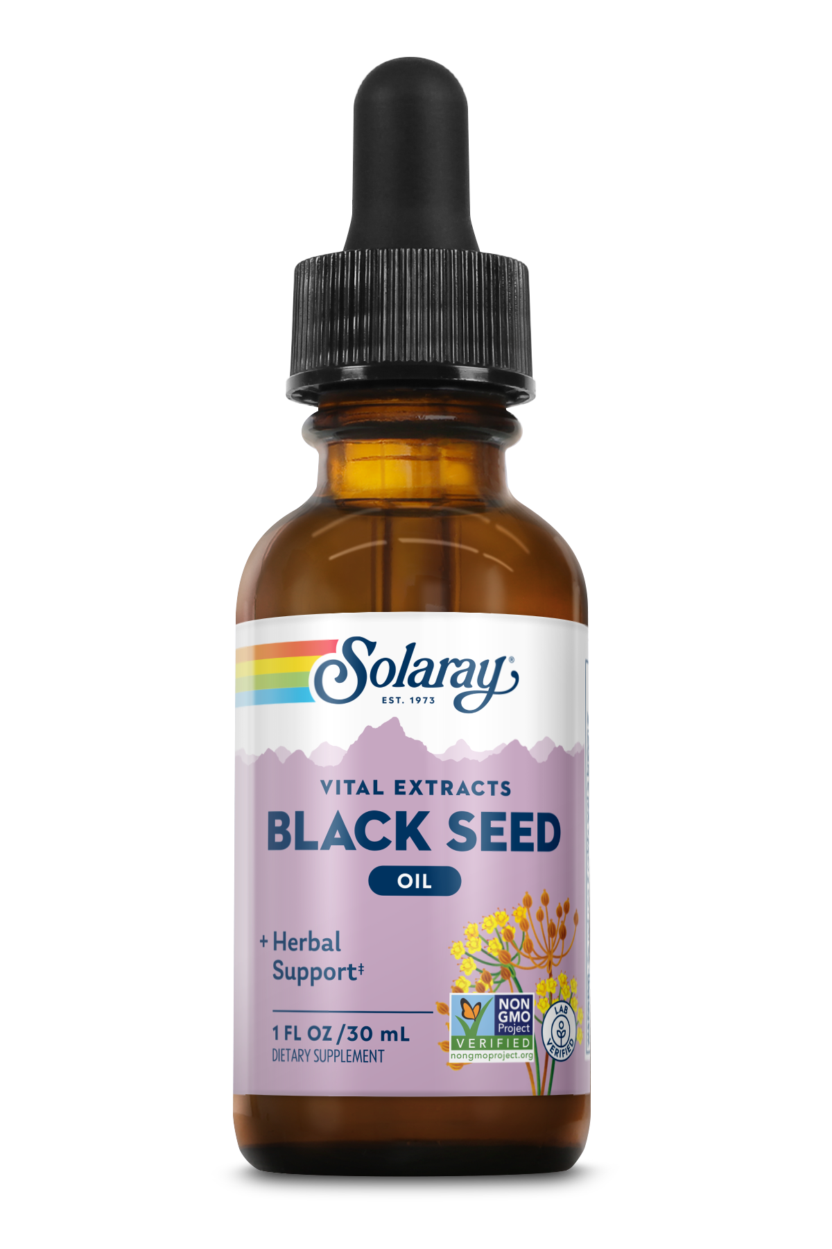 Solaray Black Seed Oil Extract - Cold Pressed Black Seed Oil - Super Antioxidant for Immune Support, Hair, Skin, Digestion, and Joints - Non-GMO, 60-Day Guarantee - Approx. 30 Servings, 1 FL OZ