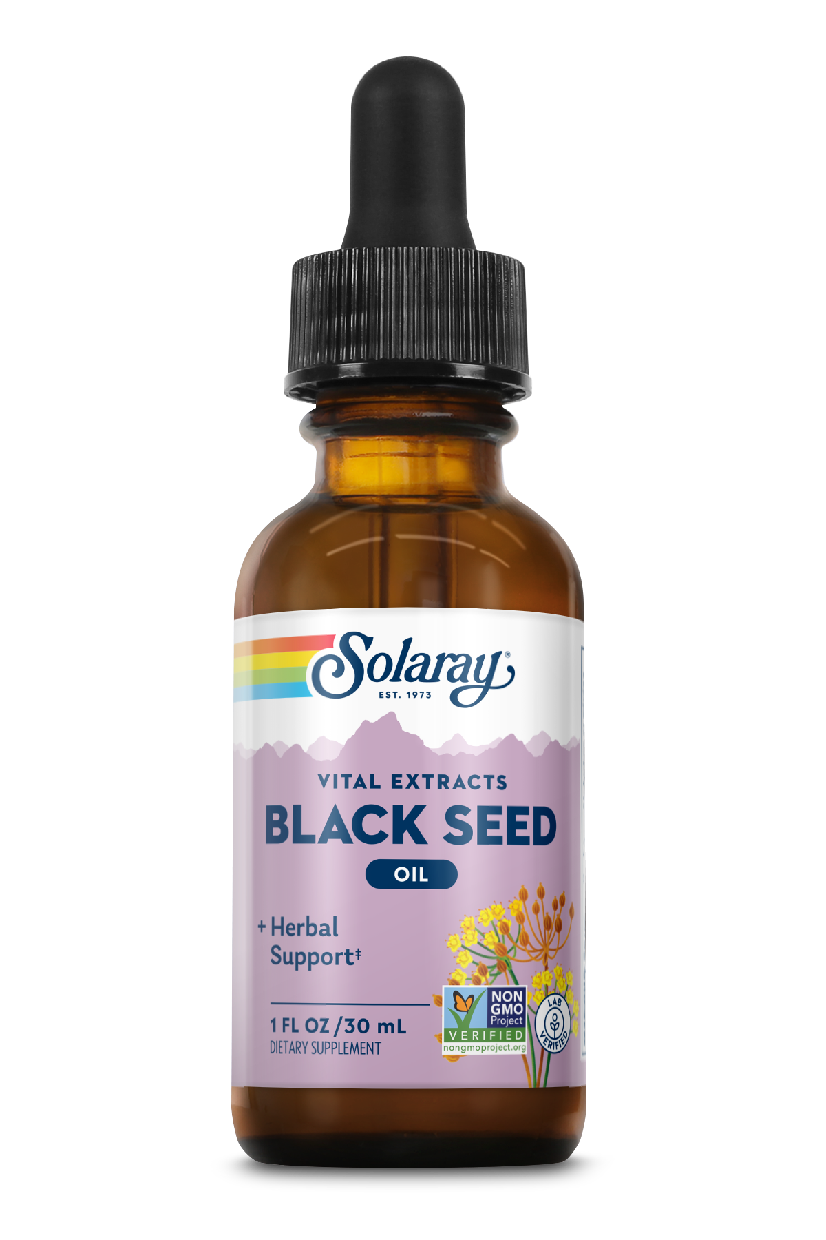 Solaray Black Seed Oil Extract - Cold Pressed Black Seed Oil - Super Antioxidant for Immune Support, Hair, Skin, Digestion, and Joints - Non-GMO, 60-Day Guarantee - Approx. 30 Servings, 1 FL OZ