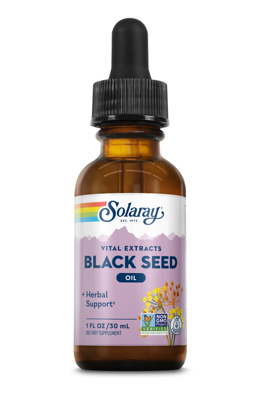 Solaray Black Seed Oil Extract - Cold Pressed Black Seed Oil - Super Antioxidant for Immune Support, Hair, Skin, Digestion, and Joints - Non-GMO, 60-Day Guarantee - Approx. 30 Servings, 1 FL OZ